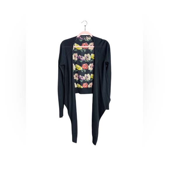 Ted Baker Sweaters - Ted Baker Black Cardigan with Floral Accents Sz 2